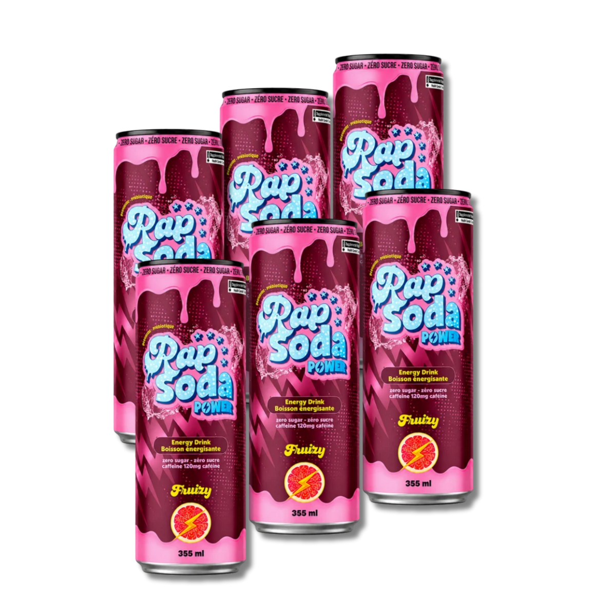 Rap Soda Power Fruizzy – 355 ml – Pack de 6