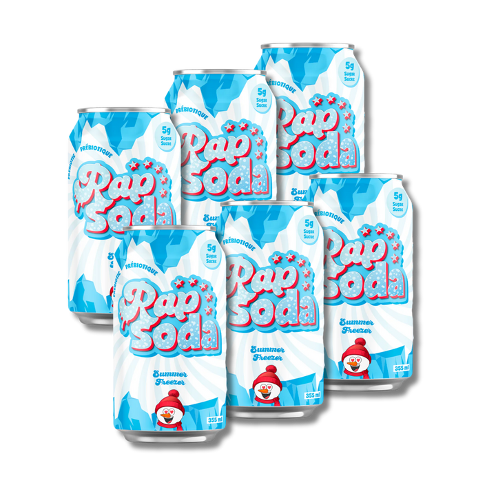 Rap Soda Summer Freezer – Rafraîchissant et glacé – 355 ml – Pack de 6